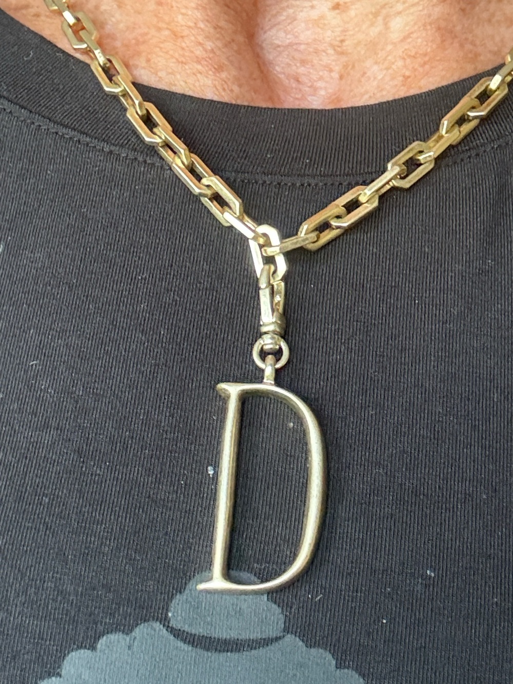 LULU FROST Plaza Letter 'D' Pendant Chain Necklace